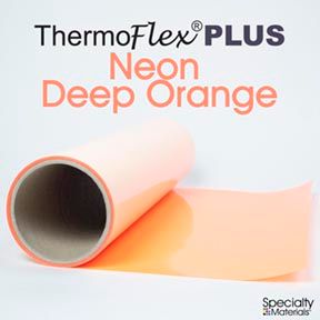 ThermoFlex Plus 20in X 15ft Neon Deep Oran