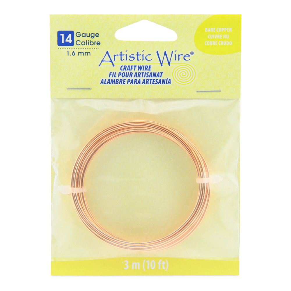 Beadalon 14 Gauge Bare Copper Craft Wire 10ft