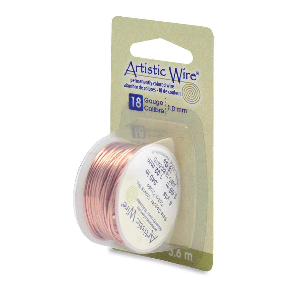 Beadalon 18 Gauge Bare Copper Craft Wire 4yds