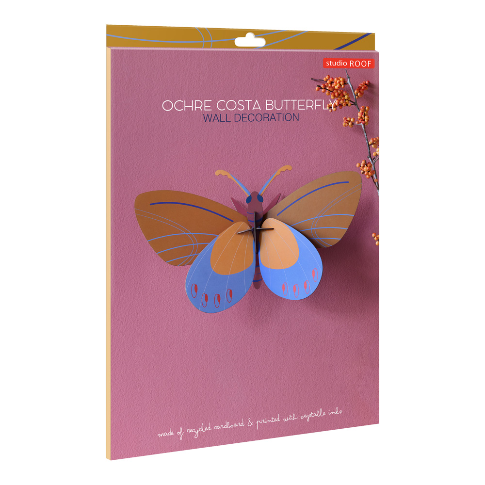 SR Wall Decoration Lrg Ochre Costa Butterfly