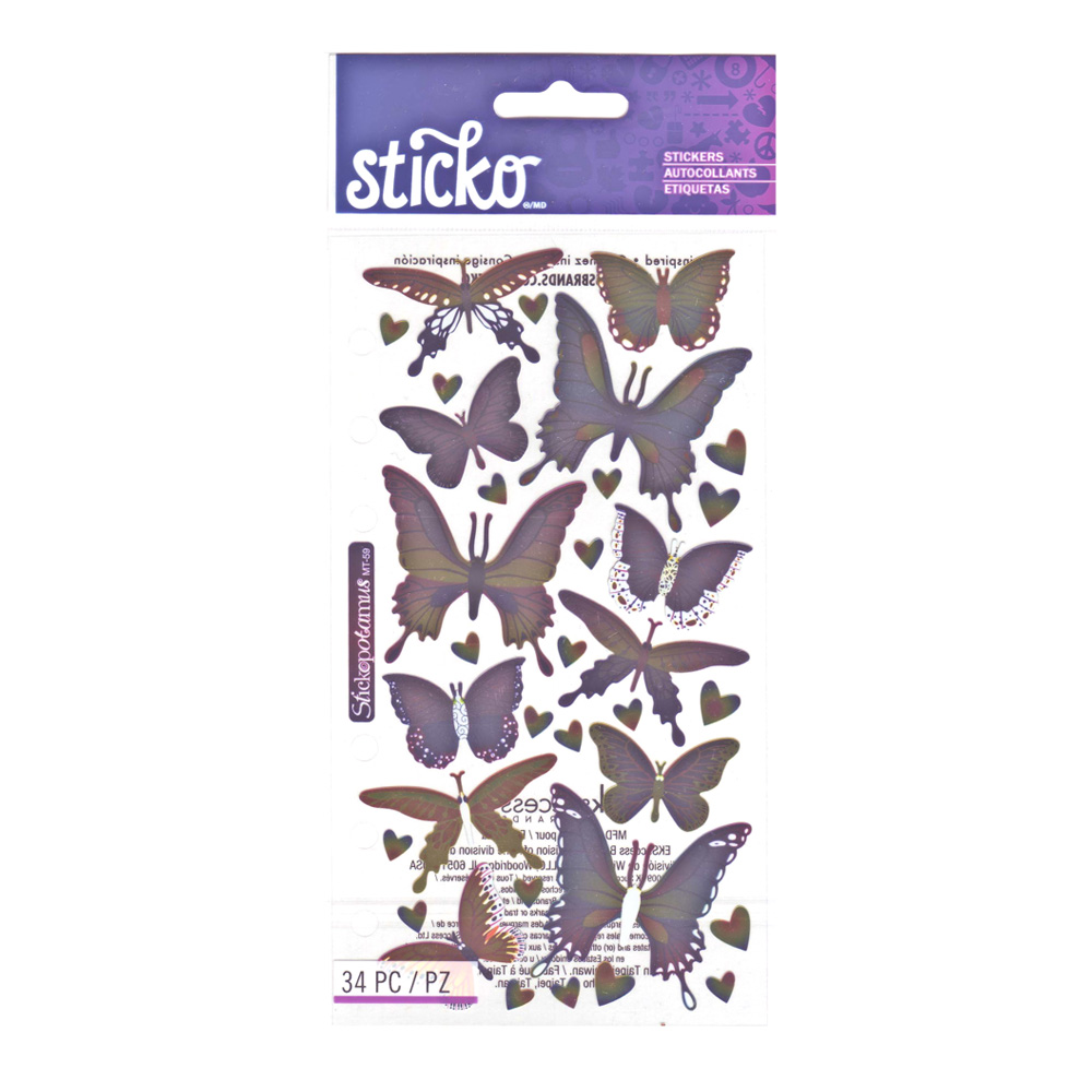 Stickopotamus Stickers Foil Butterflies