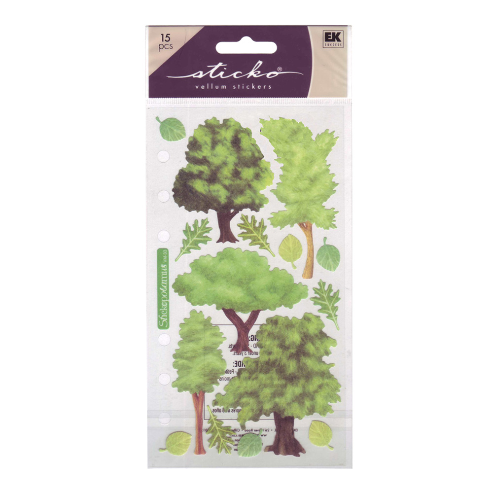 Stickopotamus Stickers Vellum Trees