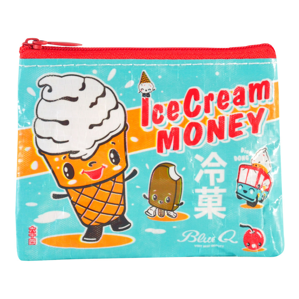 Blue Q Coin Purse Ice Cream Money