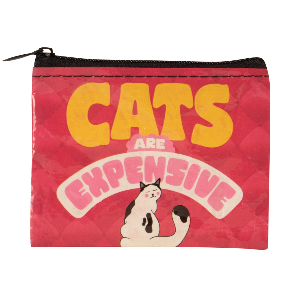Blue Q Coin Purse: Cats Are Expensive