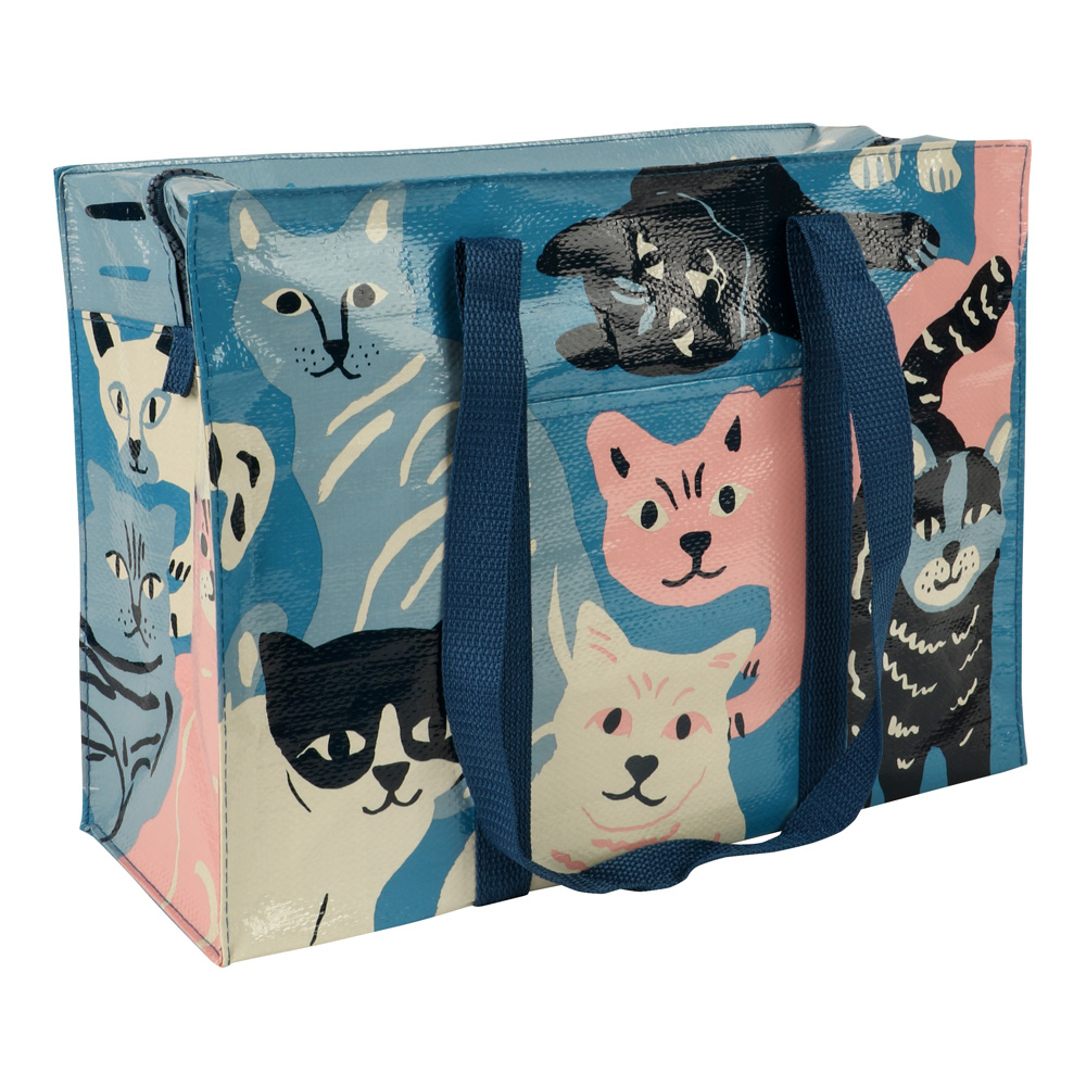 Blue Q Shoulder Tote: Happy Cats