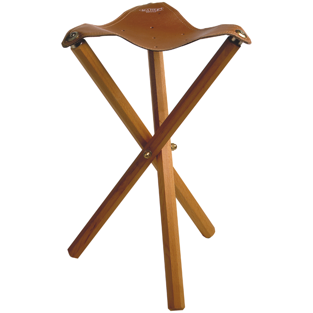 Mabef Mbm-39 Folding Stool With Leather Seat