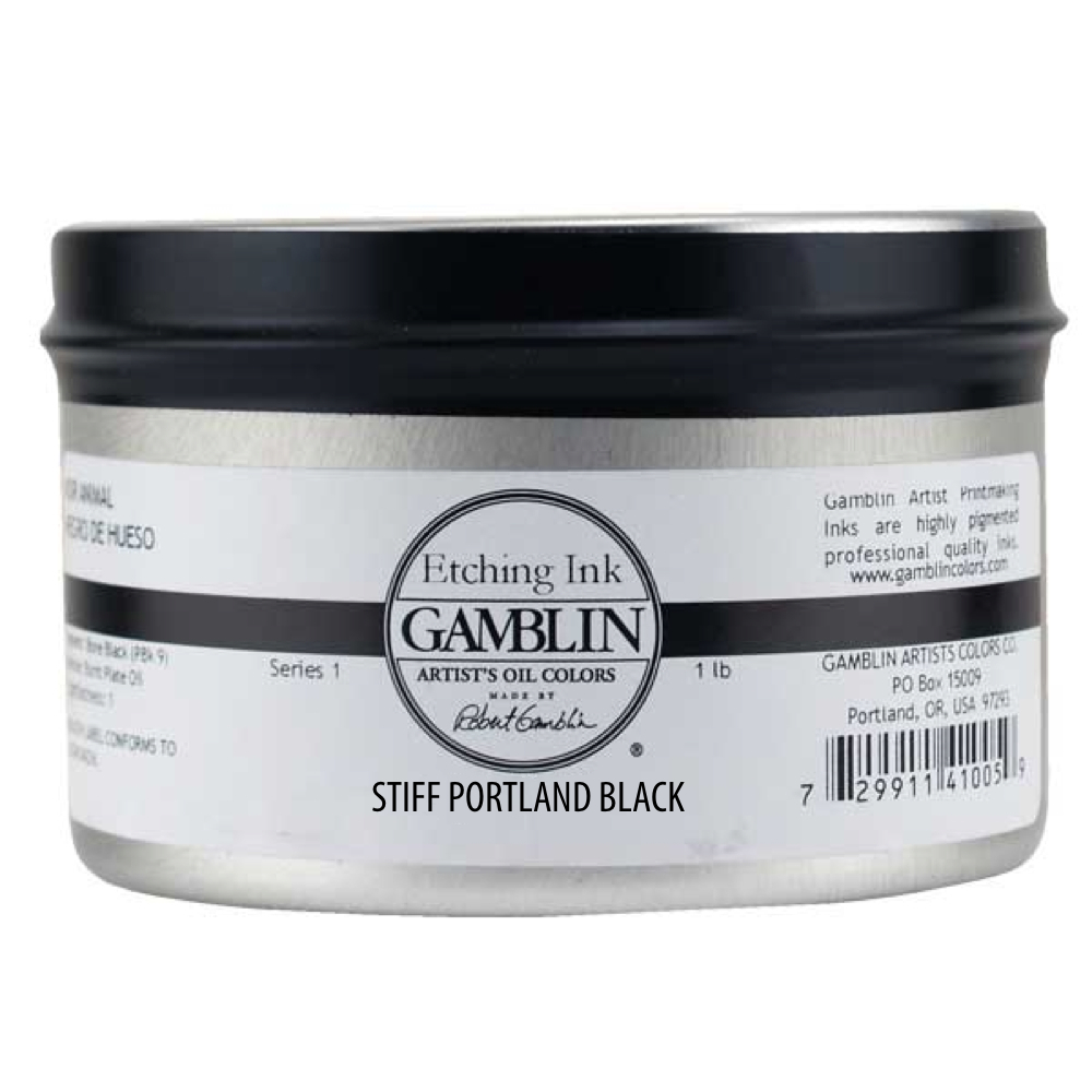 Gamblin Etching Ink Stiff Portland Black 1 Lb