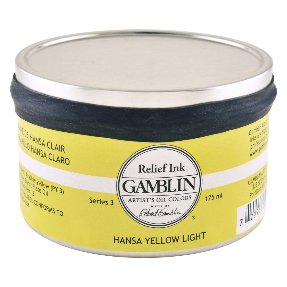 Gamblin Relief Ink Hansa Yellow Light 175Ml