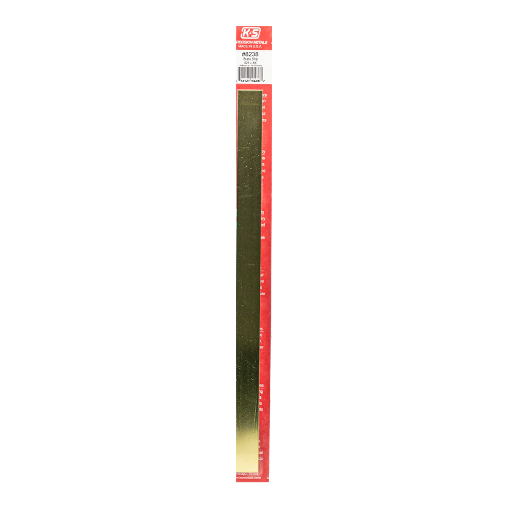 12 Inch Brass Strip .025 Thick X 3/4 Inch Wid