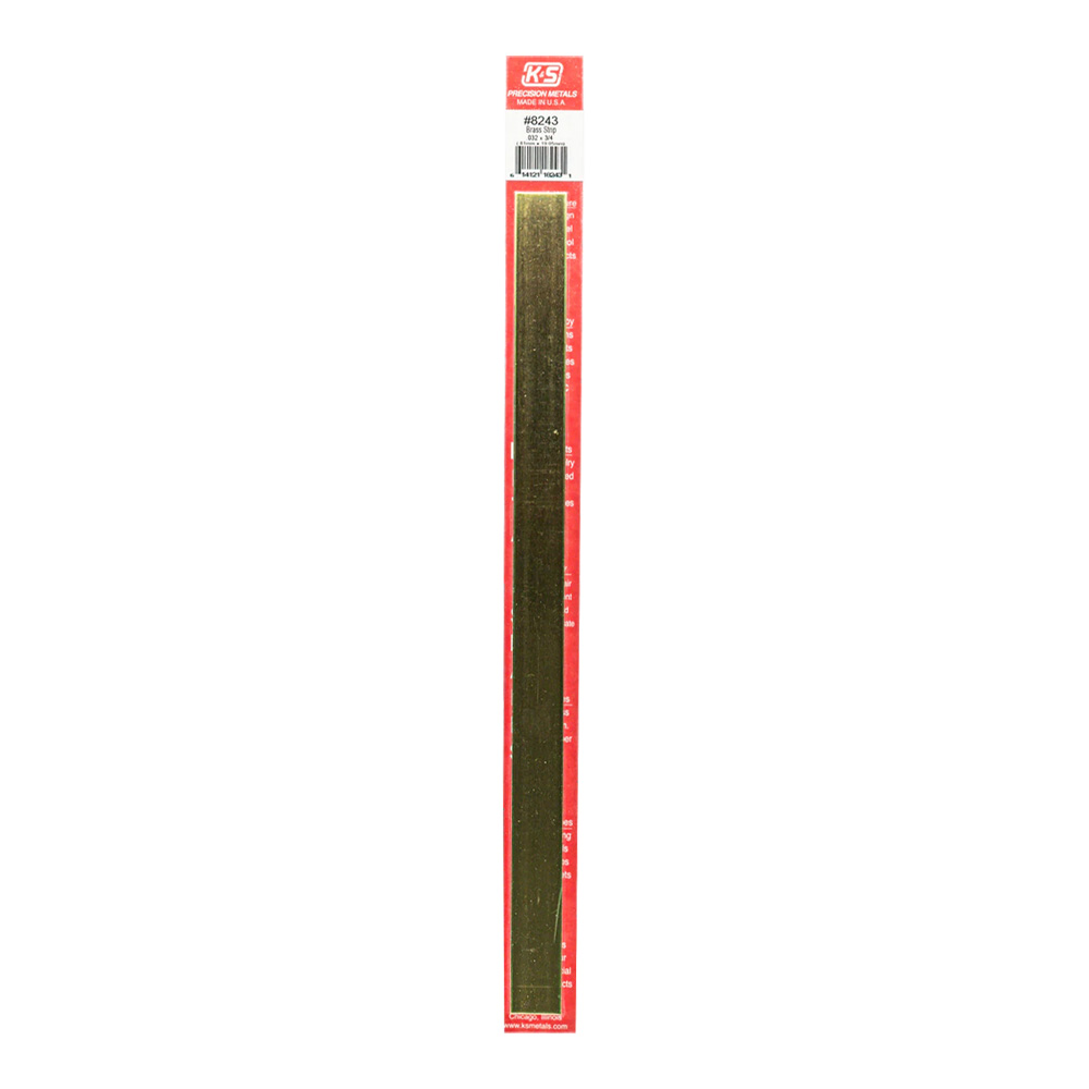 12 Inch Brass Strip .032 Thick X 3/4 Inch Wid