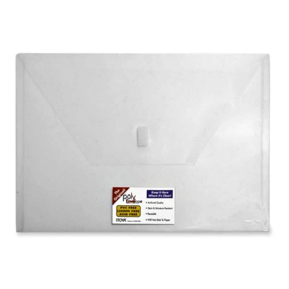 Itoya Pe-20 Poly Envelope Letter Size Clear
