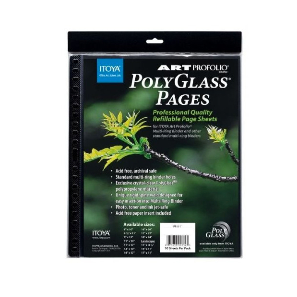 Itoya Polyglass Refill Pages 8.5X11 Pack/10