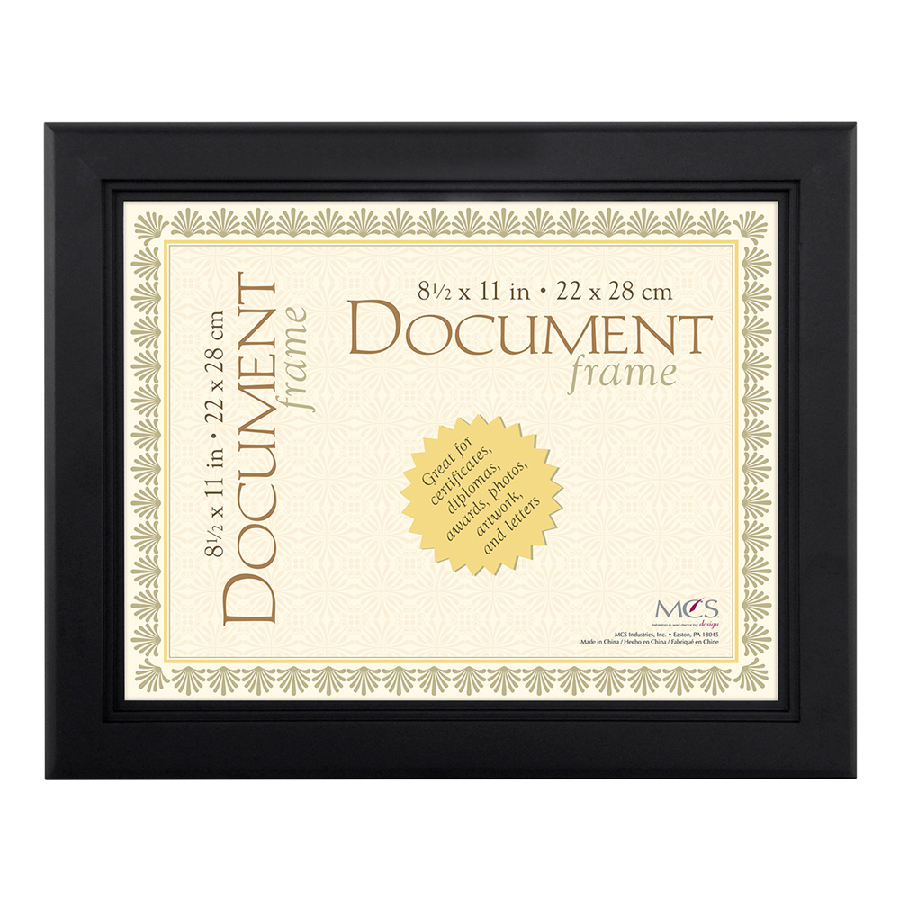 MCS Document Frame Step Black 8.5X11