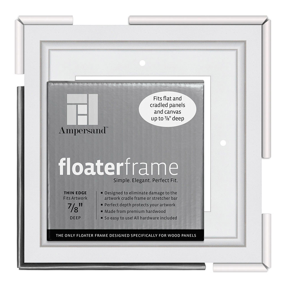 Ampersand Float Frame 7/8In Bold 6X6 White