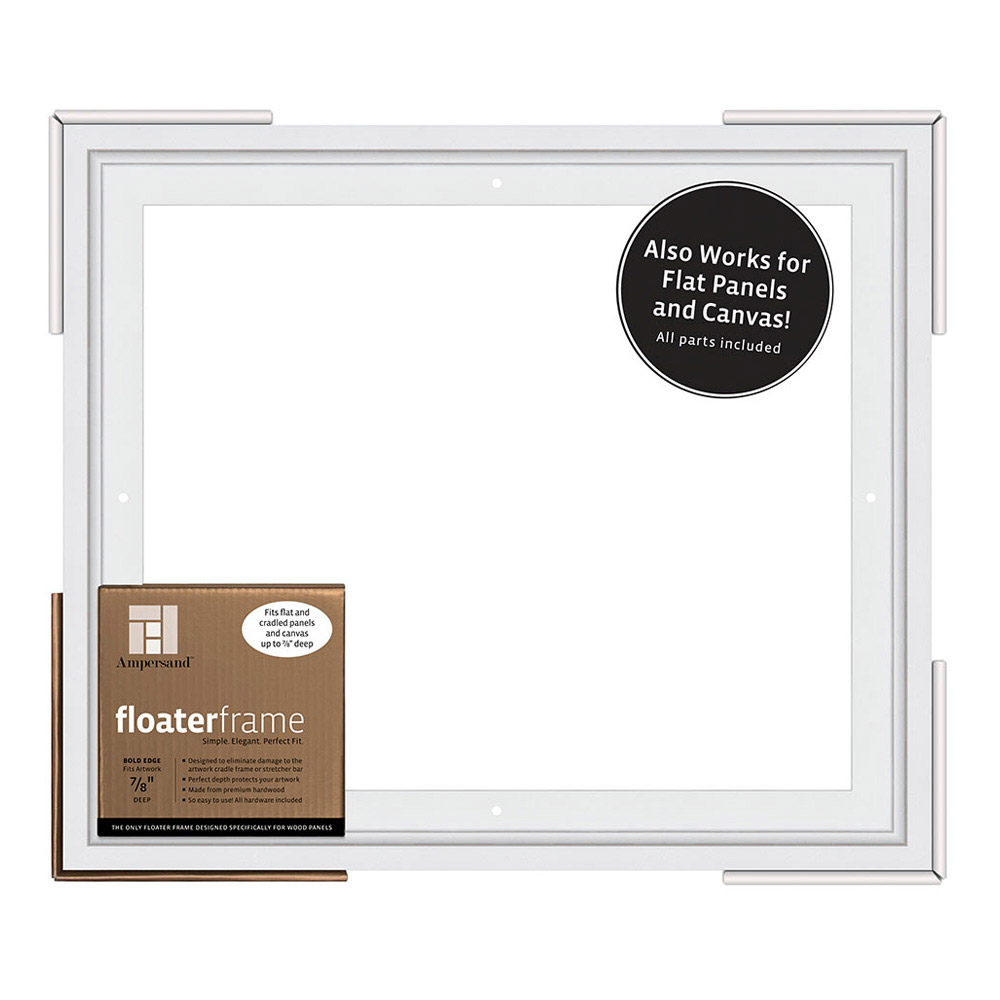 Ampersand Float Frame 7/8In Bold 11X14 White