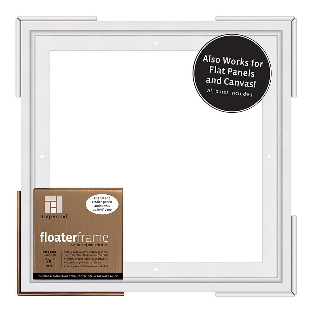 Ampersand Float Frame 7/8In Bold 12X12 White