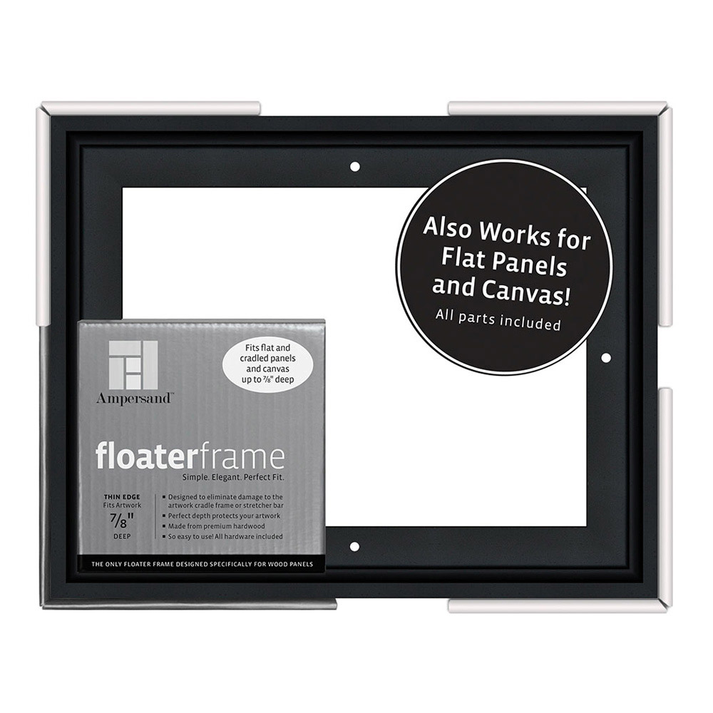 Ampersand Float Frame 7/8In Thin 8X10 Black