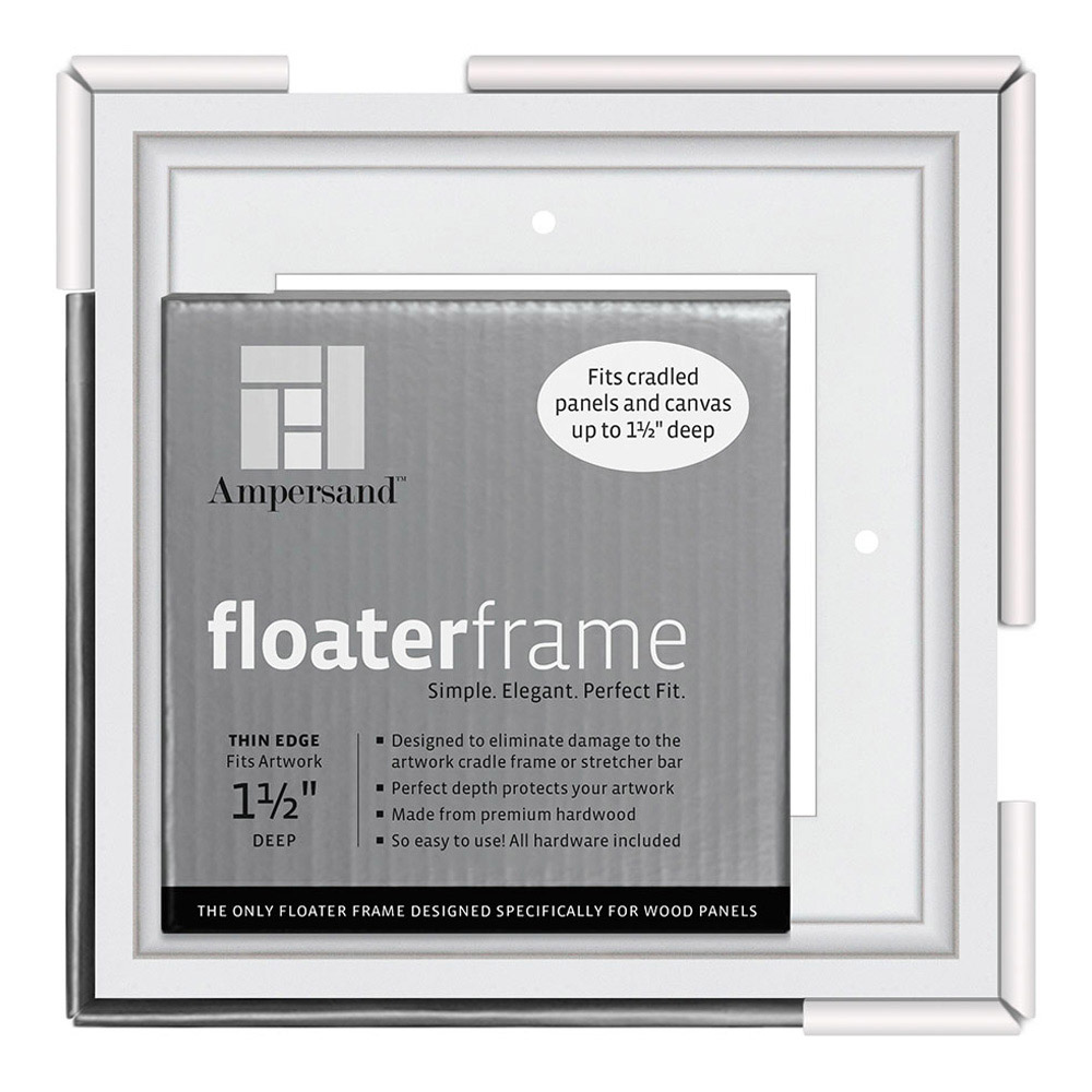 Ampersand Float Frame 1.5In Thin 6X6 White