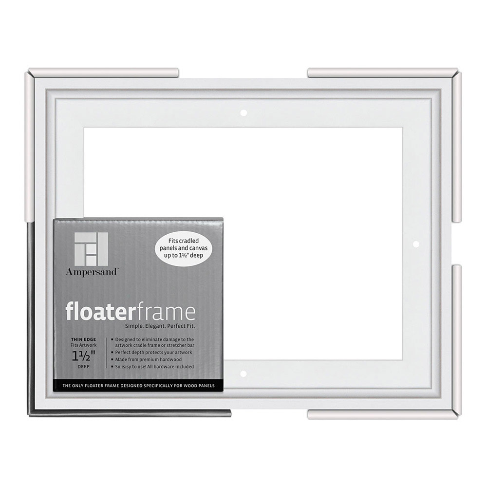 Ampersand Float Frame 1.5In Thin 8X10 White