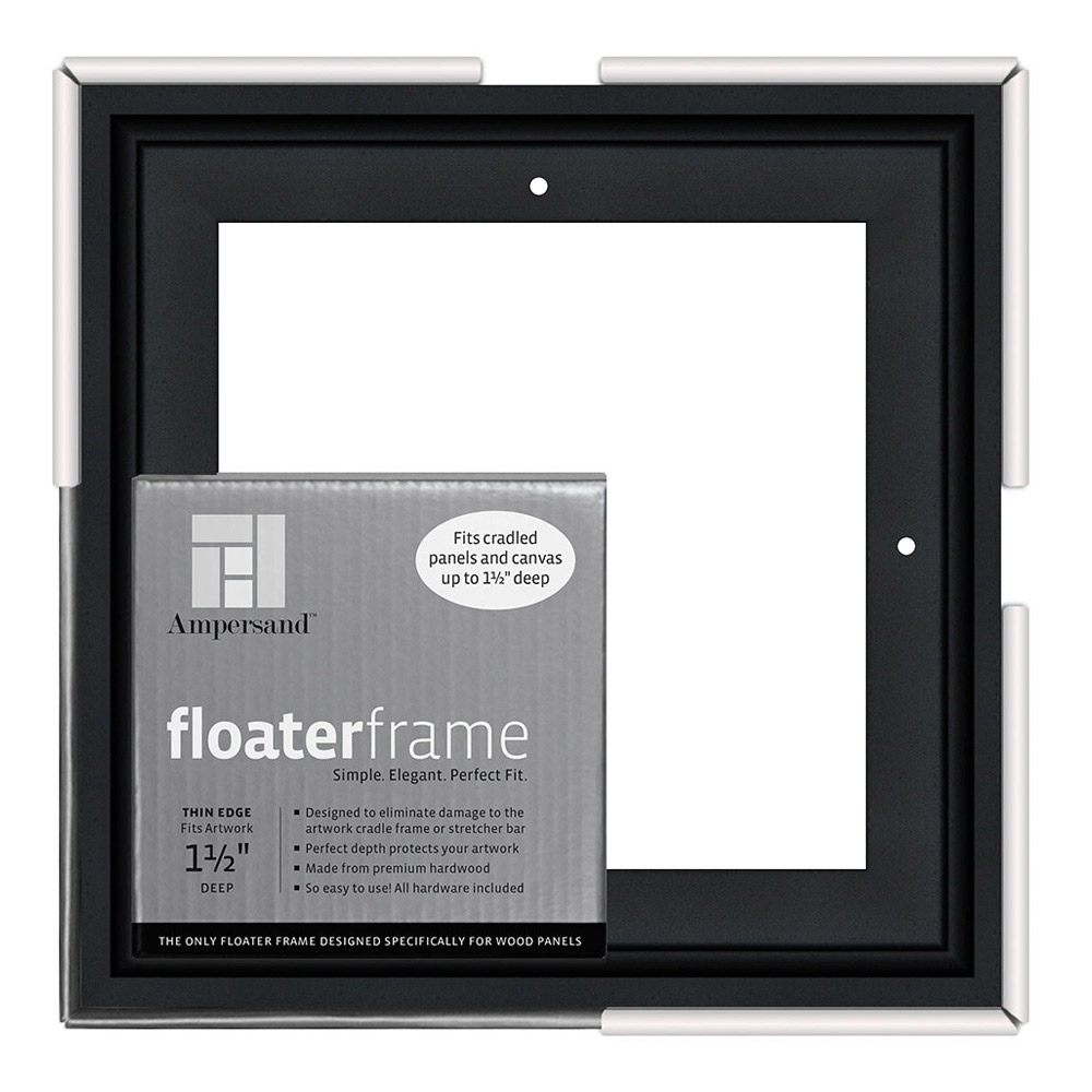 Ampersand Float Frame 1.5In Thin 8X8 Black