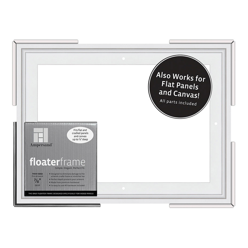 Ampersand Float Frame 7/8In Thin 9X12 White