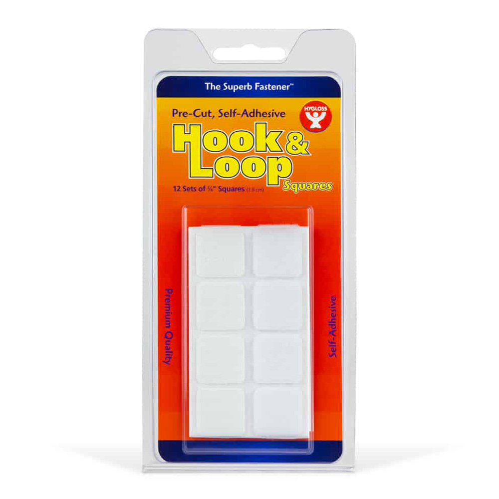 Hook and Loop Fastener 3.4 in Squares 12