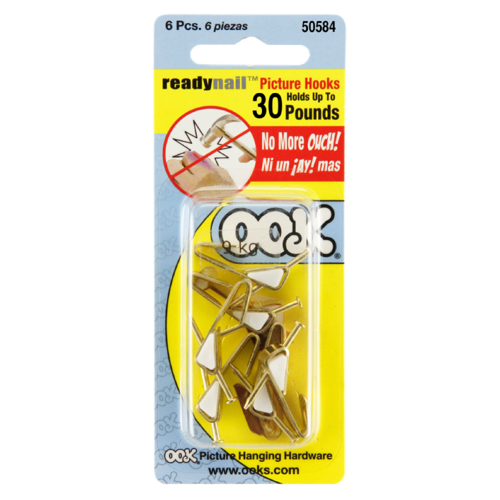 Ook Ready Nail Picture Hangers 30 Lb Pk/4