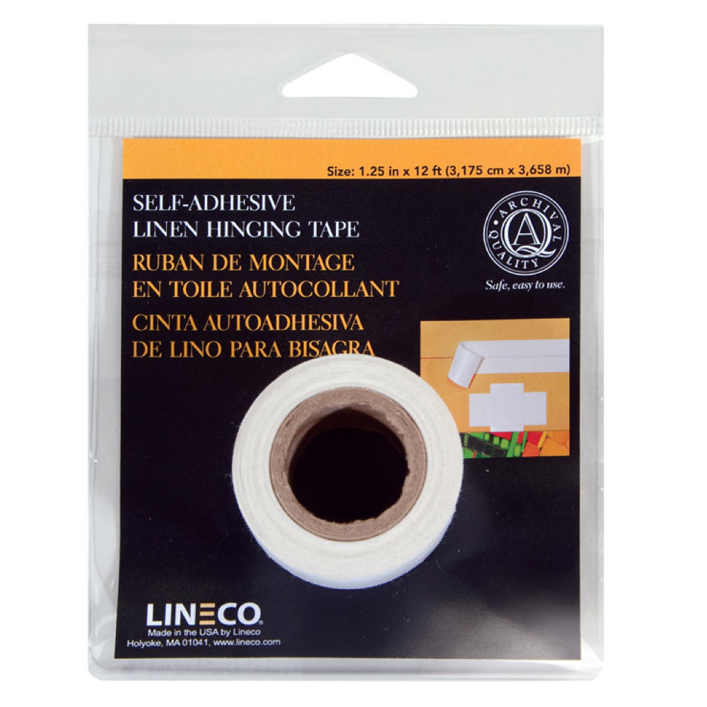 Linen Self Adhesive Hinging Tape 1.25Inx12Ft