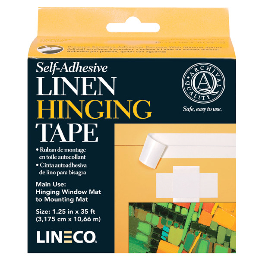 Linen Adhesive Hinge Tape Blk 1.25Inx35Ft