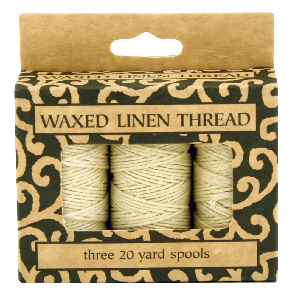 Lineco Waxed Linen Thread 3Pk Natural