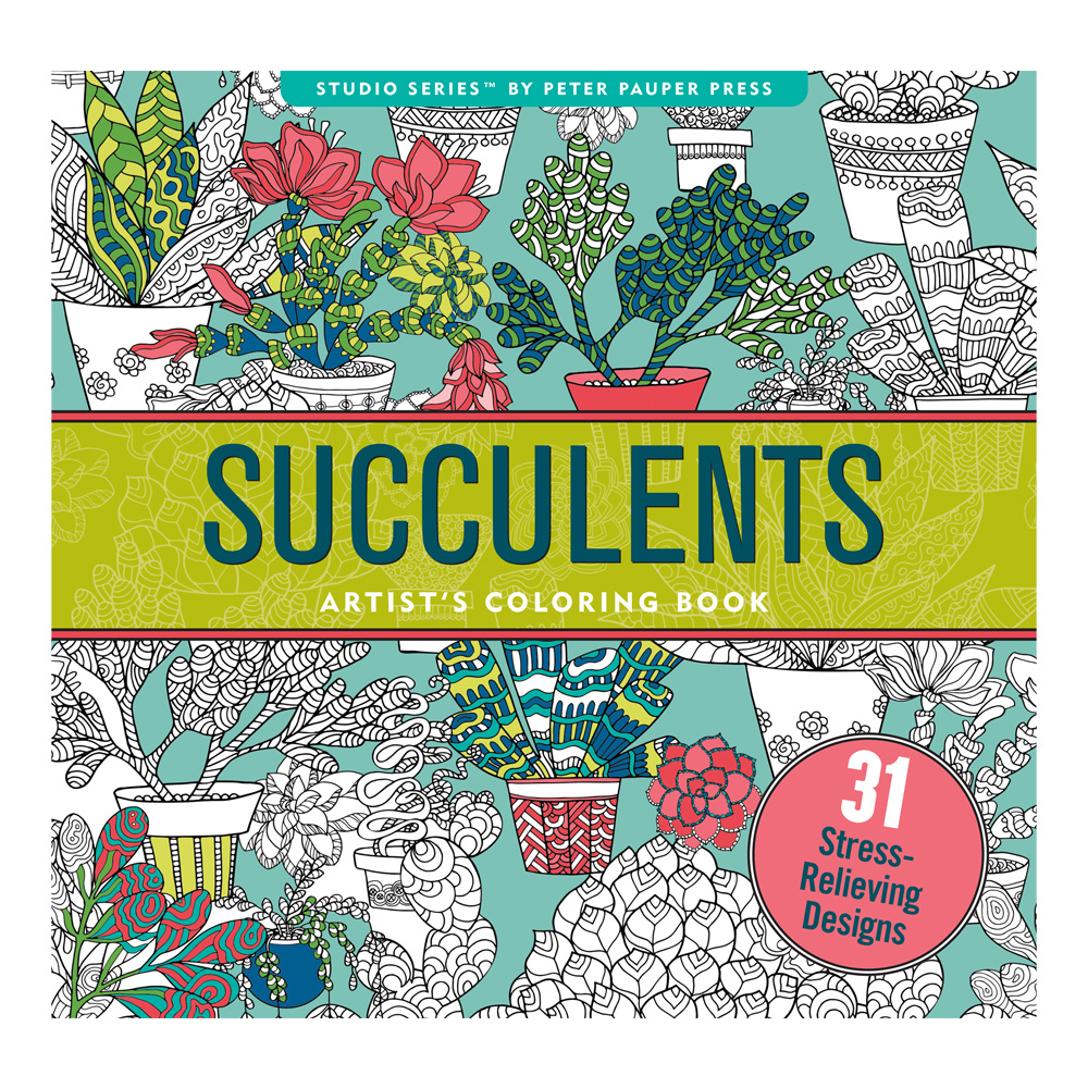 Artist Coloring Book Succulents