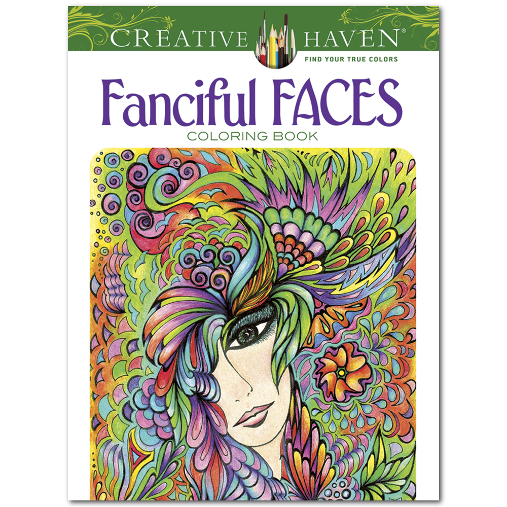 Creative Haven Coloring Book Fanciful Faces