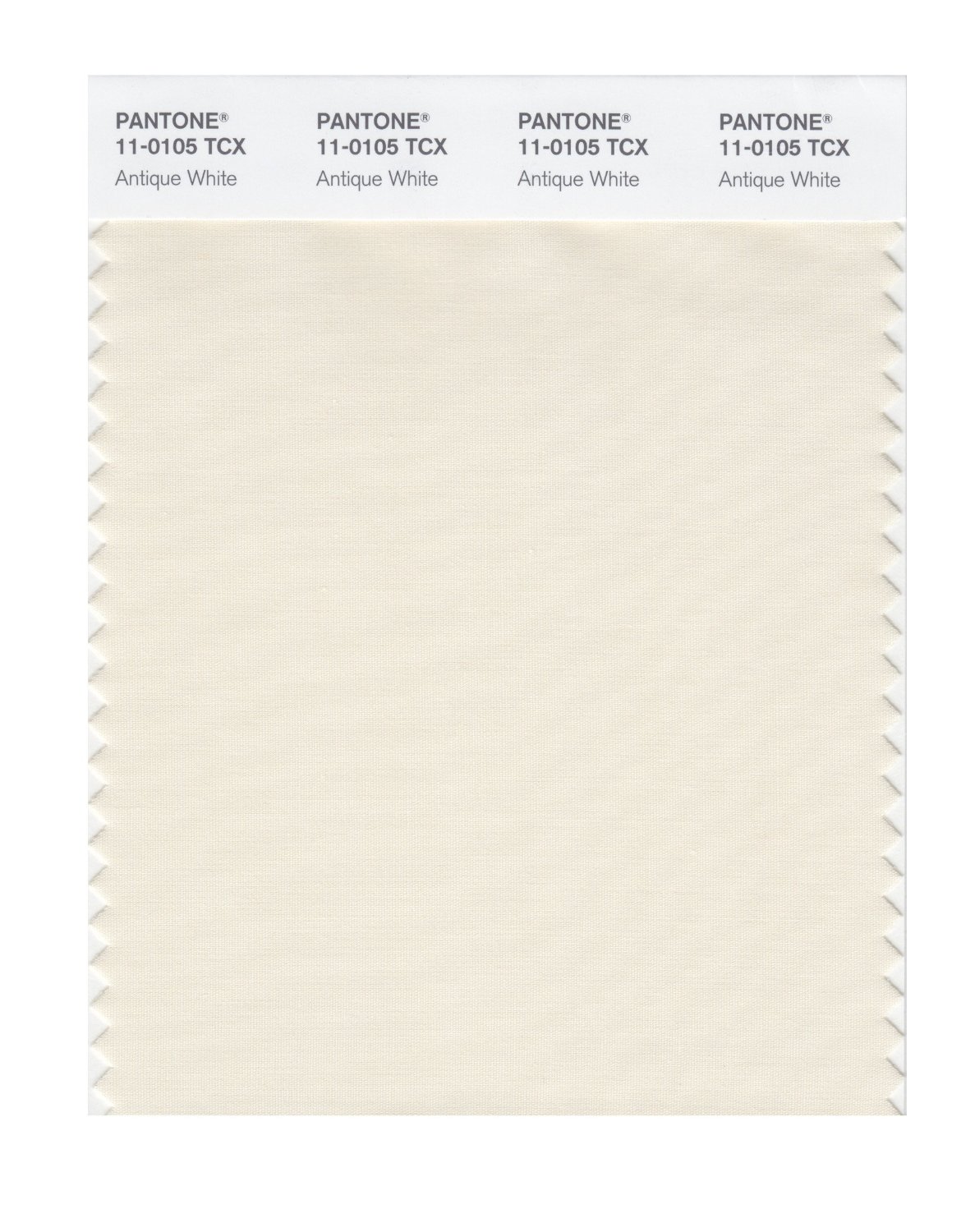 Pantone Cotton Swatch 11-0105 Antique White