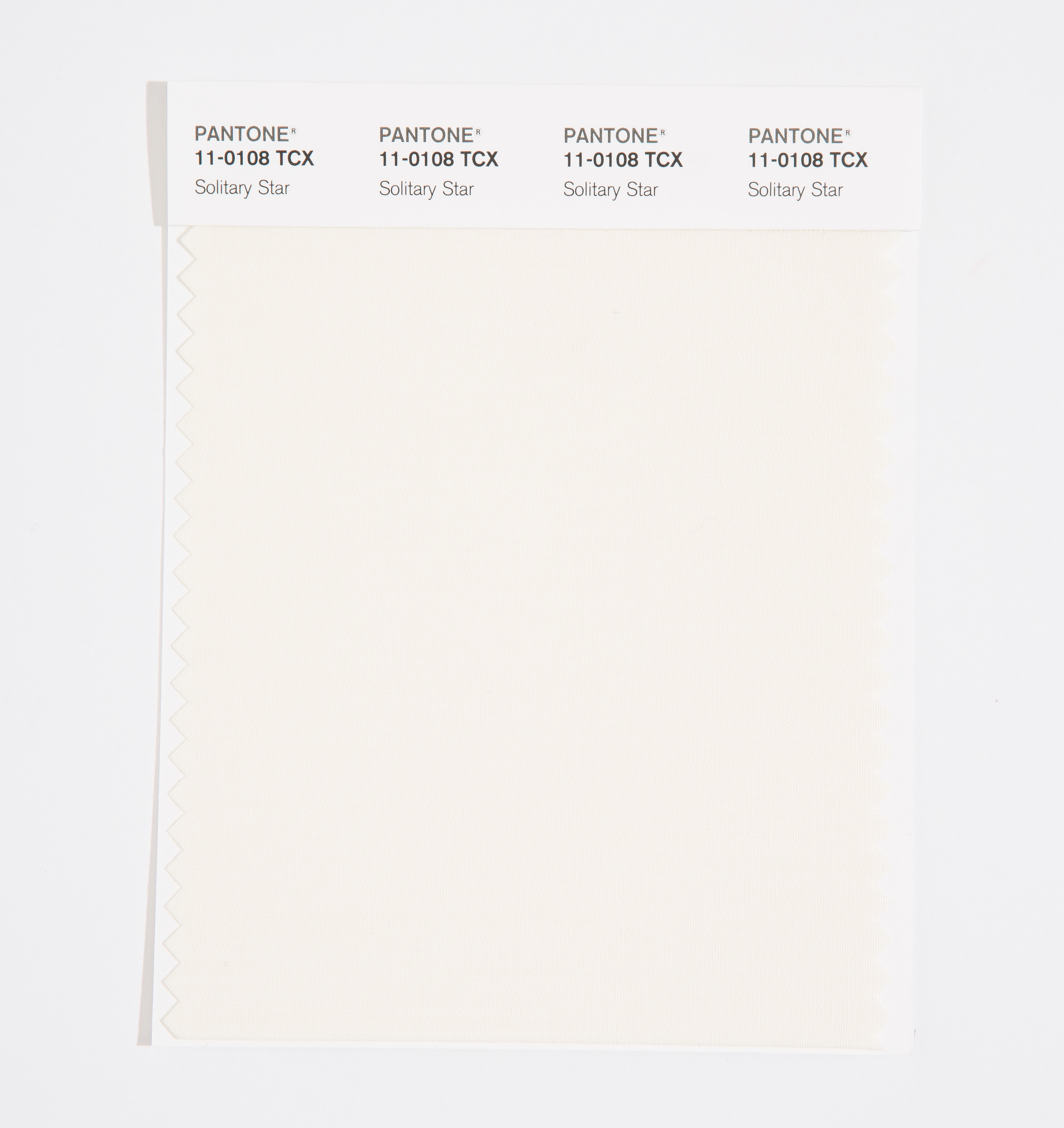 Pantone Cotton Swatch 11-0108 Solitary Star