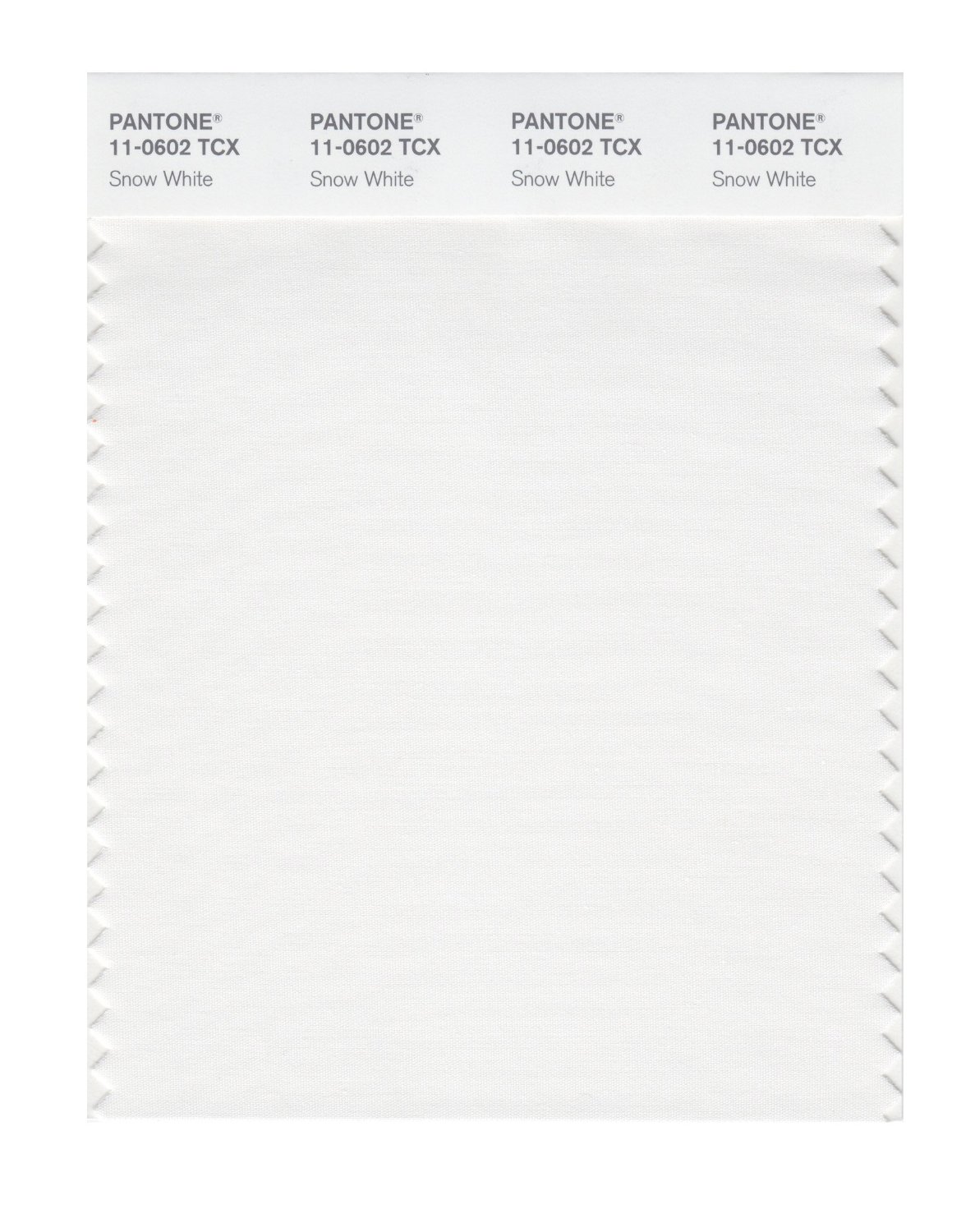 Pantone Cotton Swatch 11-0602 Snow White