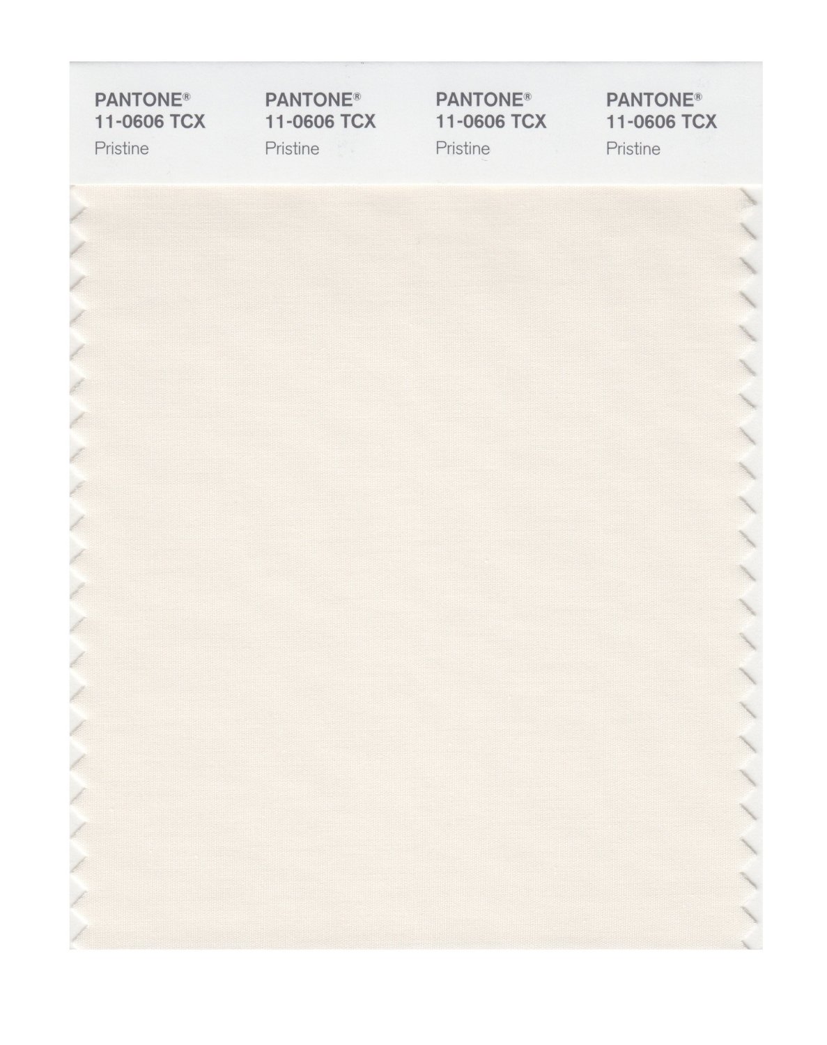 Pantone Cotton Swatch 11-0606 Pristine