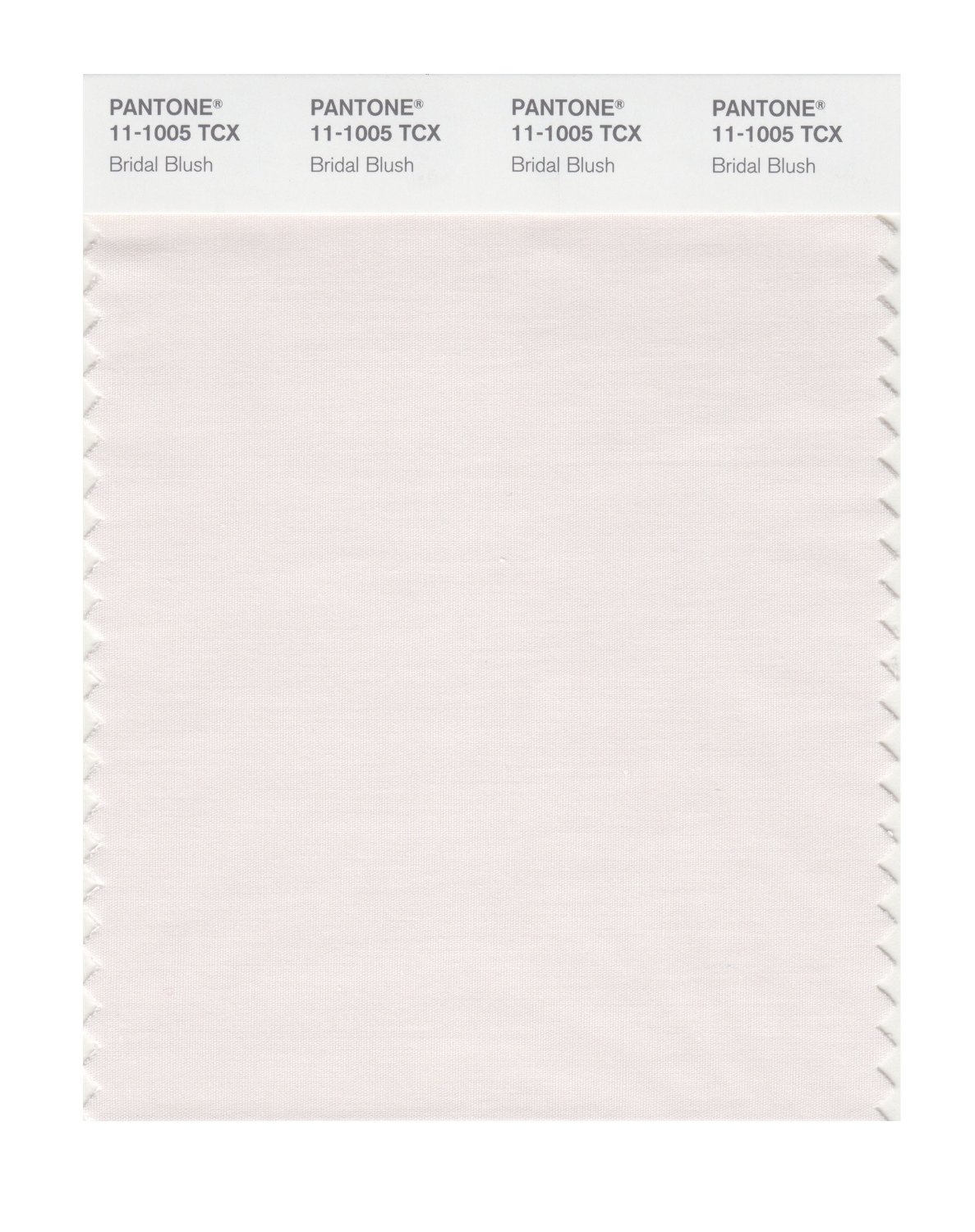 Pantone Cotton Swatch 11-1005 Bridal Blush