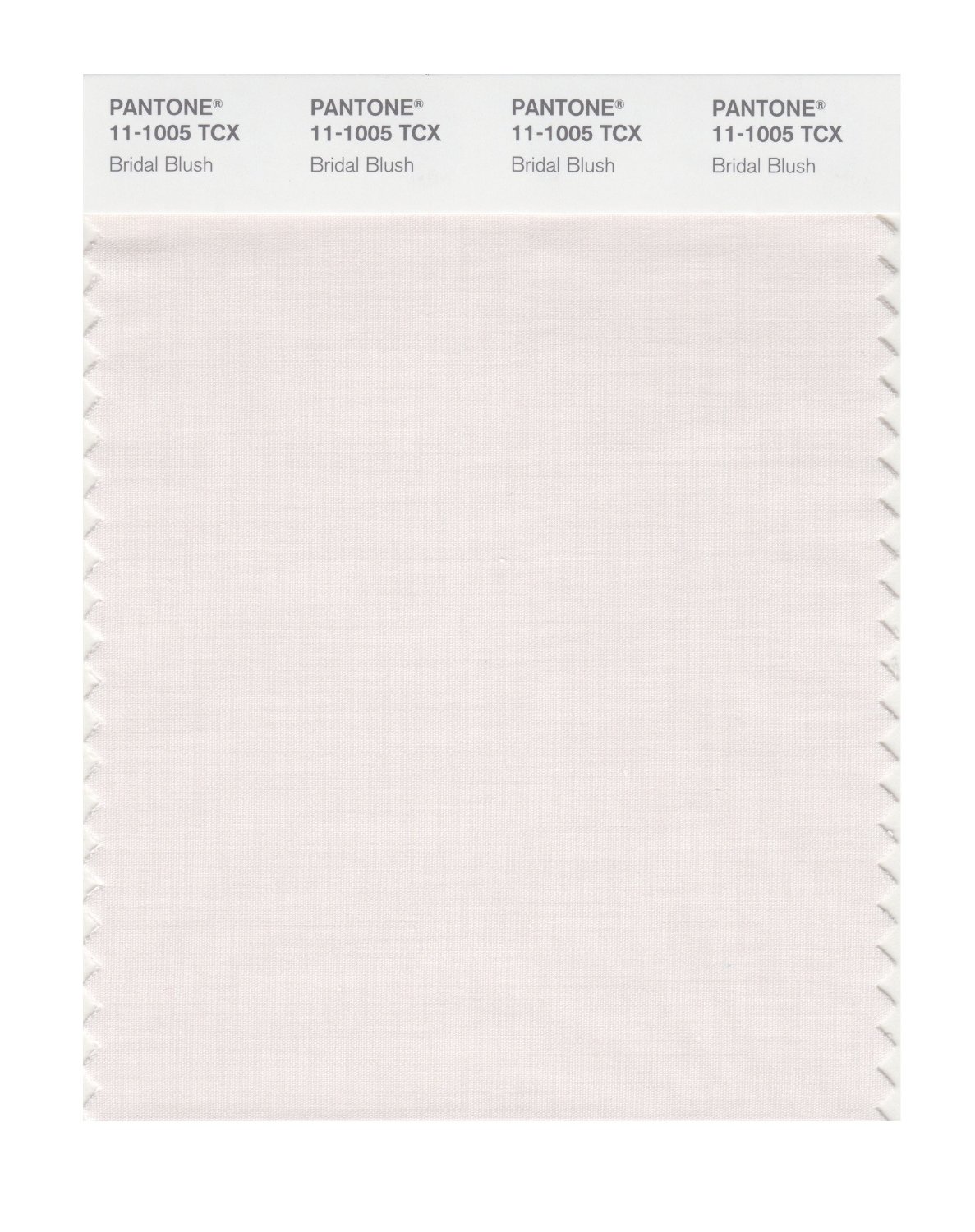 Pantone Cotton Swatch 11-1005 Bridal Blush