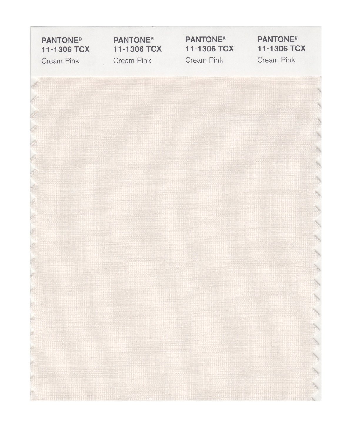 Pantone Cotton Swatch 11-1306 Cream Pink