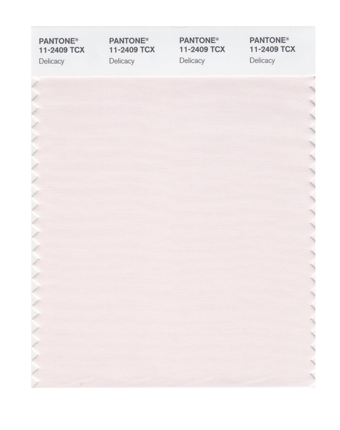 Pantone Cotton Swatch 11-2409 Delicacy