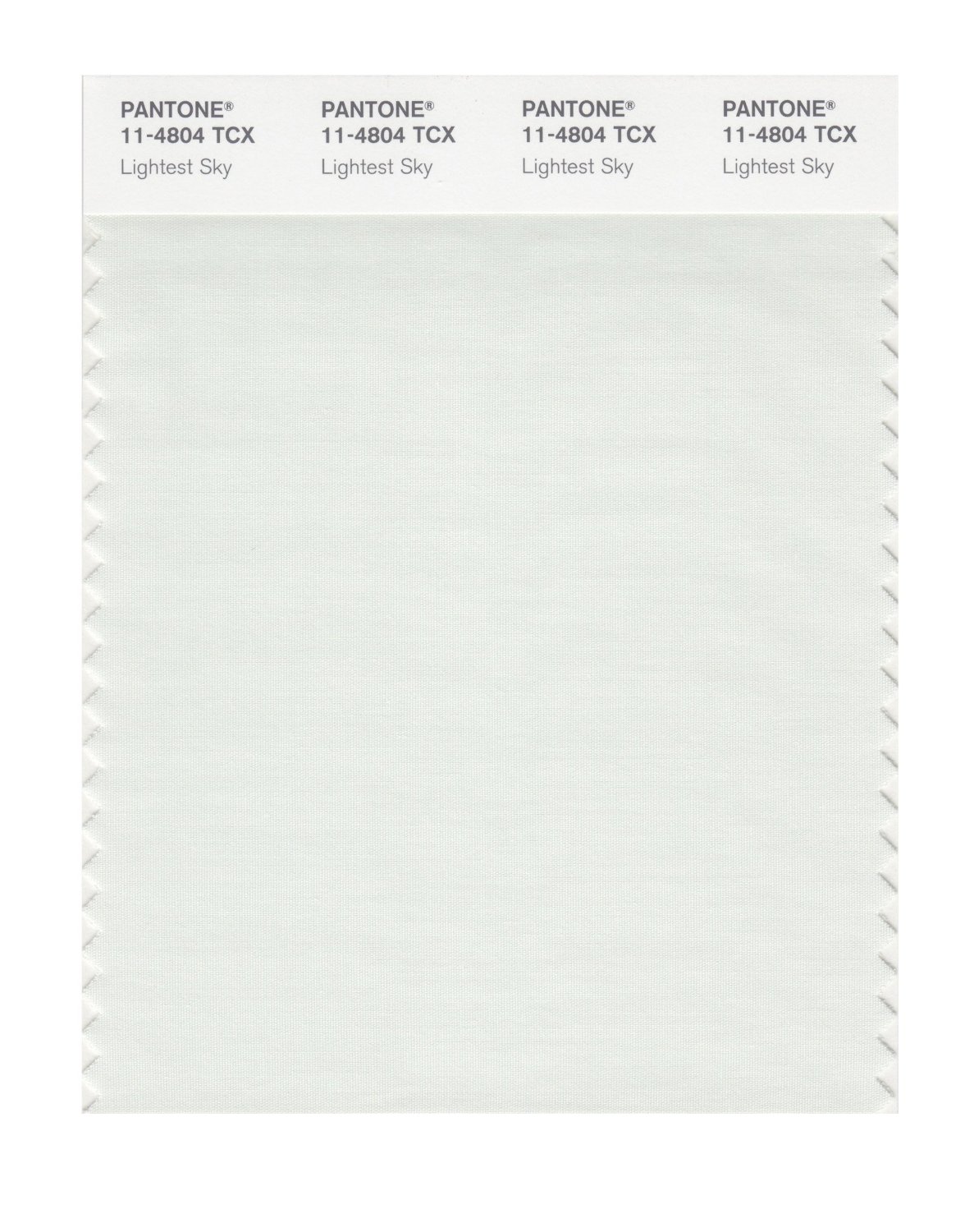 Pantone Cotton Swatch 11-4804 Lightest Sky