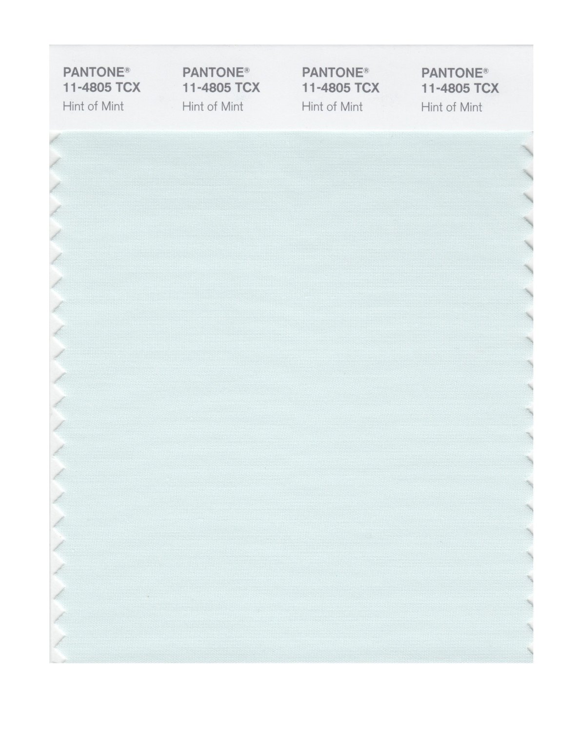 Pantone Cotton Swatch 11-4805 Hint Of Mint