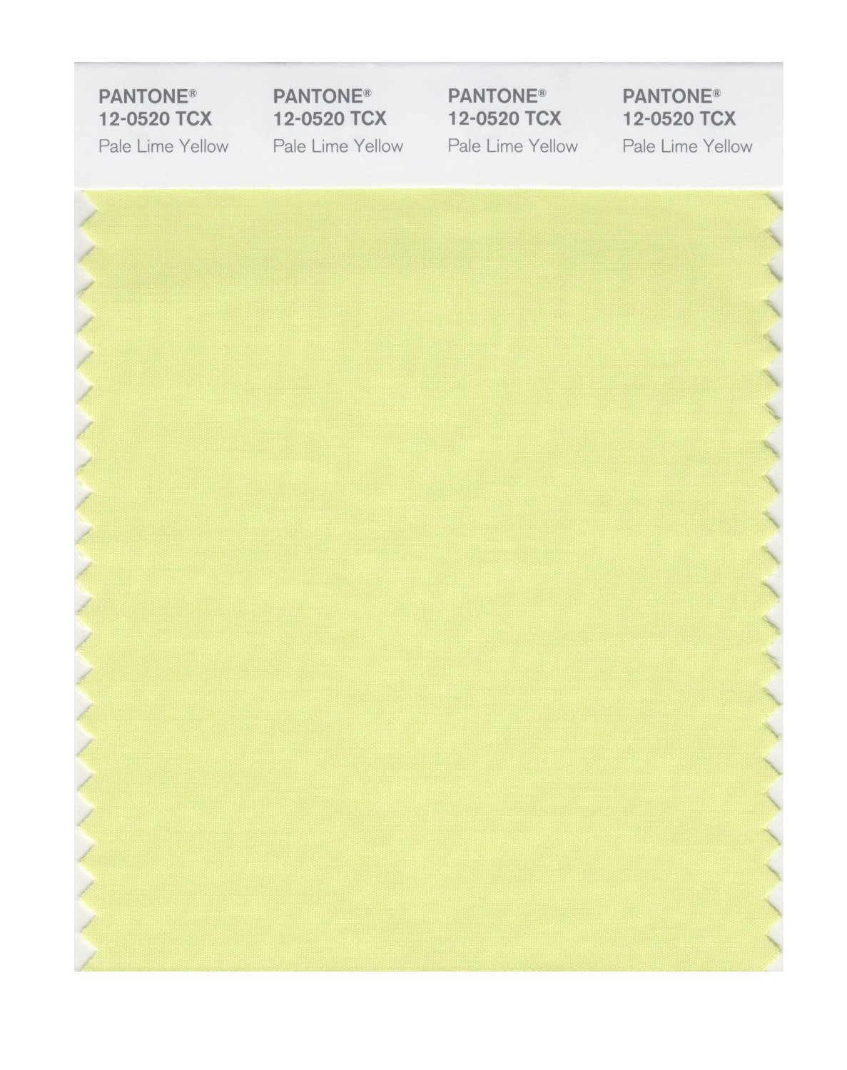 Pantone Cotton Swatch 12-0520 Pale Lime Yello