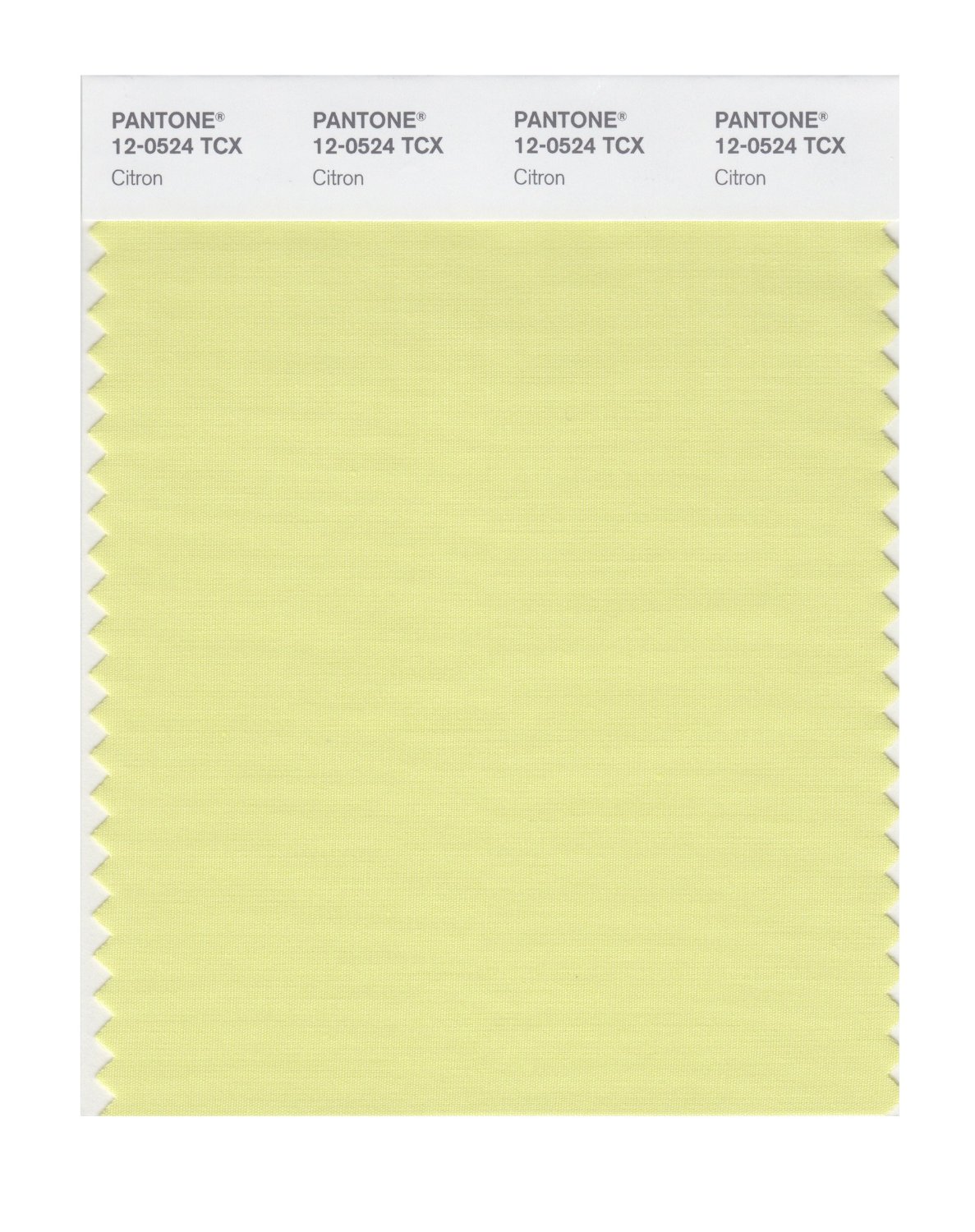 Pantone Cotton Swatch 12-0524 Citron