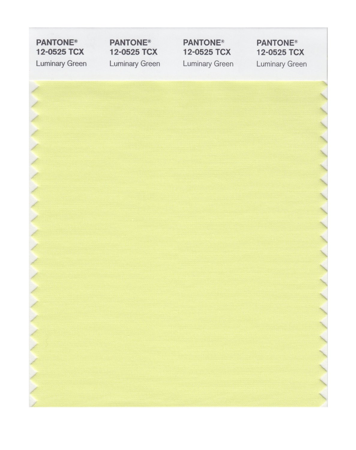 Pantone Cotton Swatch 12-0525 Luminary Green