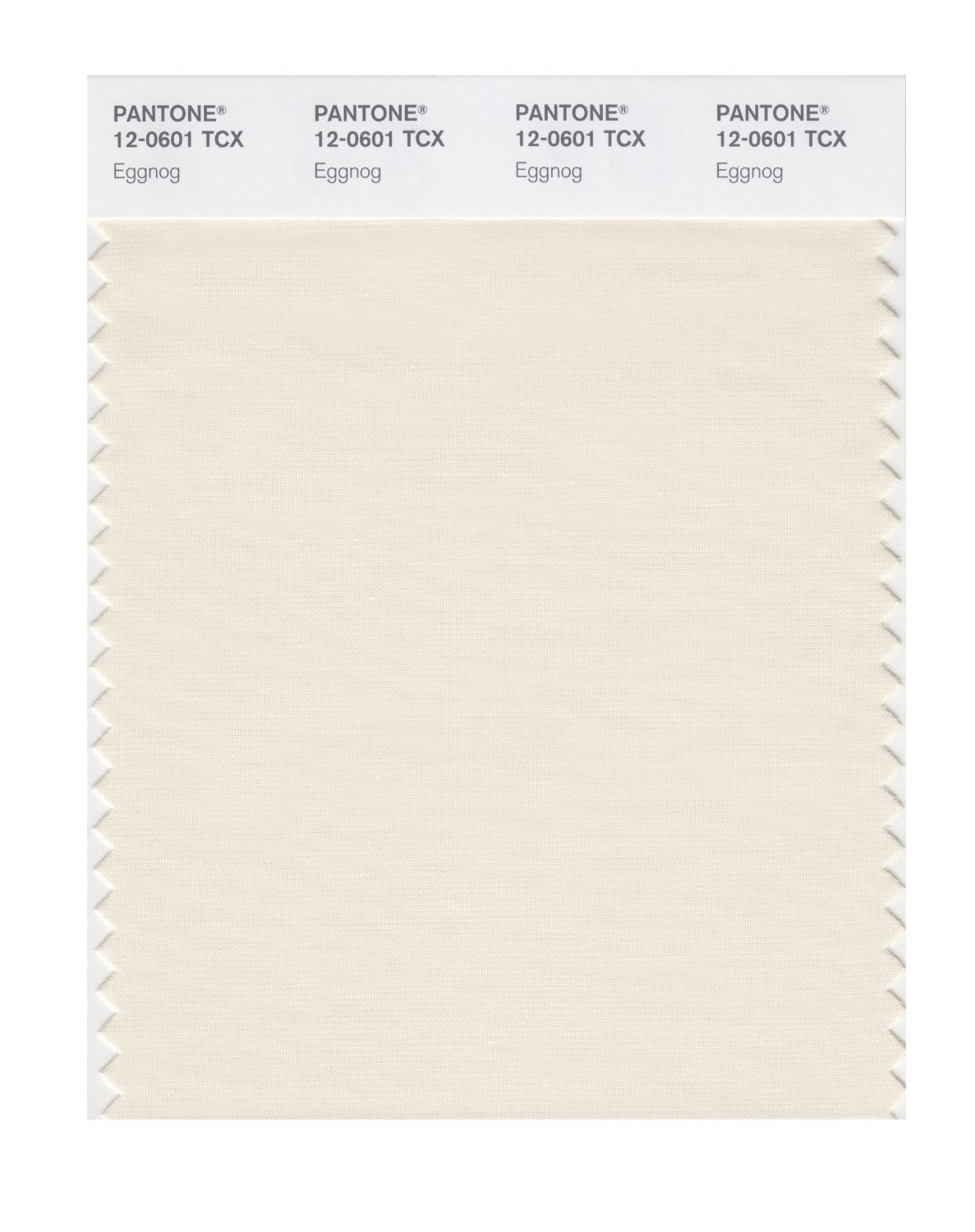 Pantone Cotton Swatch 12-0601 Eggnog