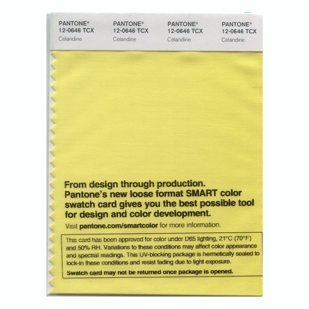 Pantone Cotton Swatch 12-0646 Celandine