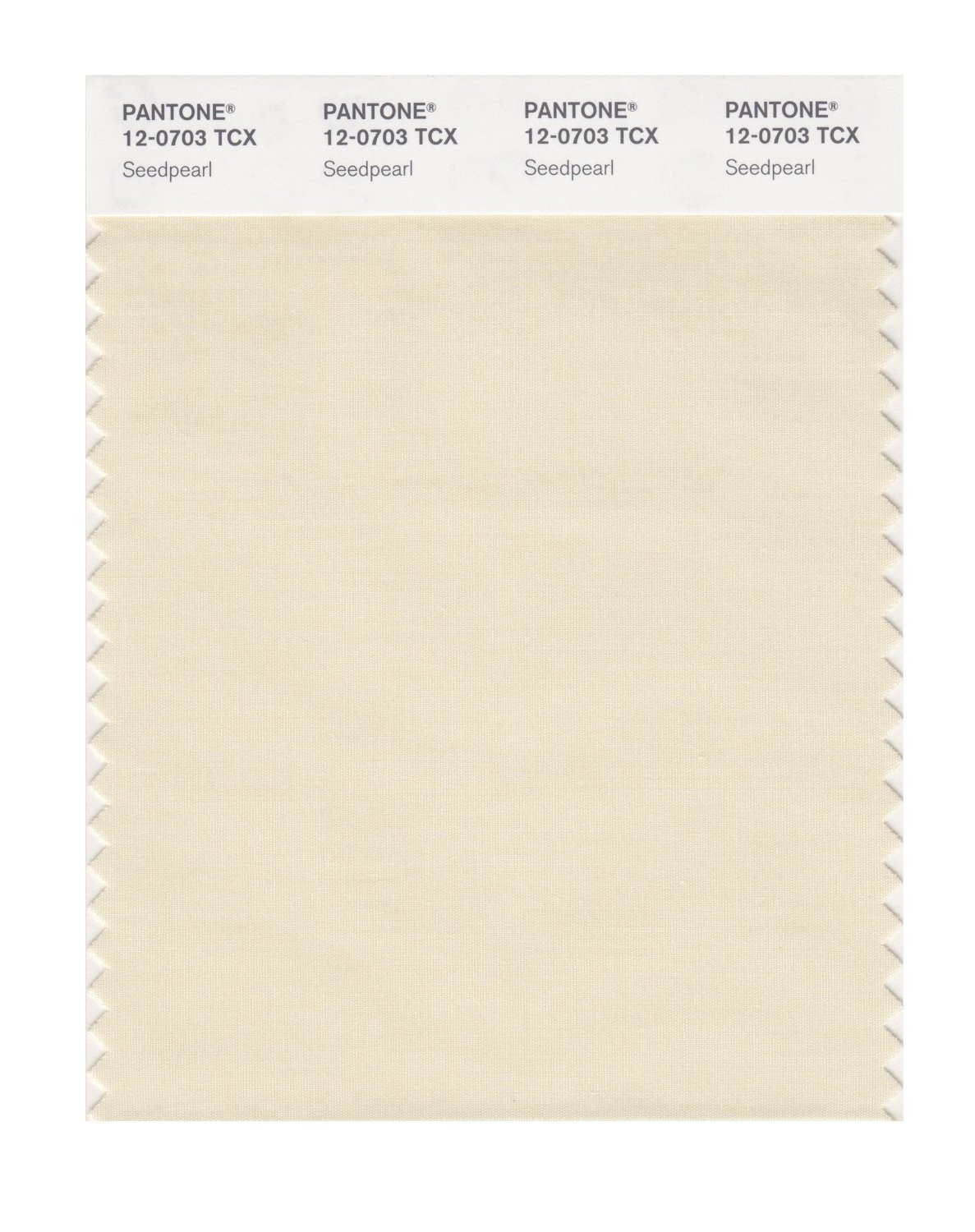 Pantone Cotton Swatch 12-0703 Seedpearl