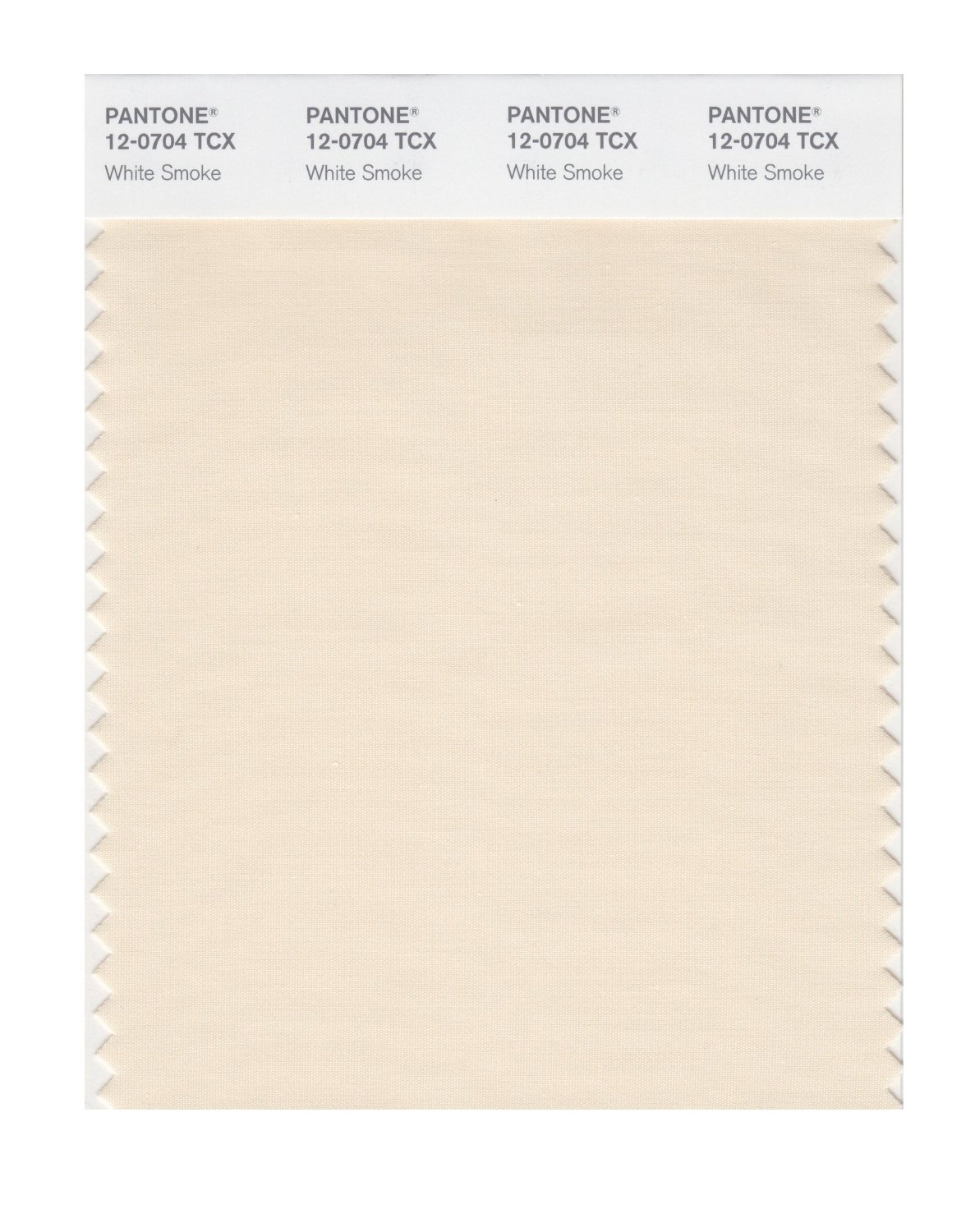 Pantone Cotton Swatch 12-0704 White Smoke