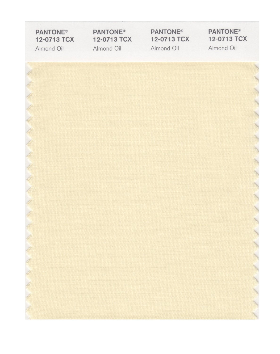 Pantone Cotton Swatch 12-0713 Almond Oil